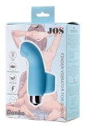 JOS DANKO, Finger vibrator for G-point stimulation, silicone, blue, 9.5 cm