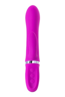 JOS JOLY, Vibrator with clitoral stimulator with WOW mode, silicone, fuchsia, 19.6 cm