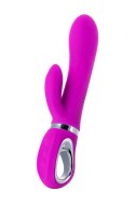 JOS JOLY, Vibrator with clitoral stimulator with WOW mode, silicone, fuchsia, 19.6 cm