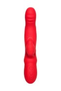 JOS Redli vibrator with moving head, silicone, red, 21 cm