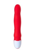 JOS Redli vibrator with moving head, silicone, red, 21 cm