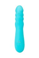 JOS Vibrator-rotator with clitoral stimulation JOS MERRY-SWI, silicone, blue, 20.7 cm