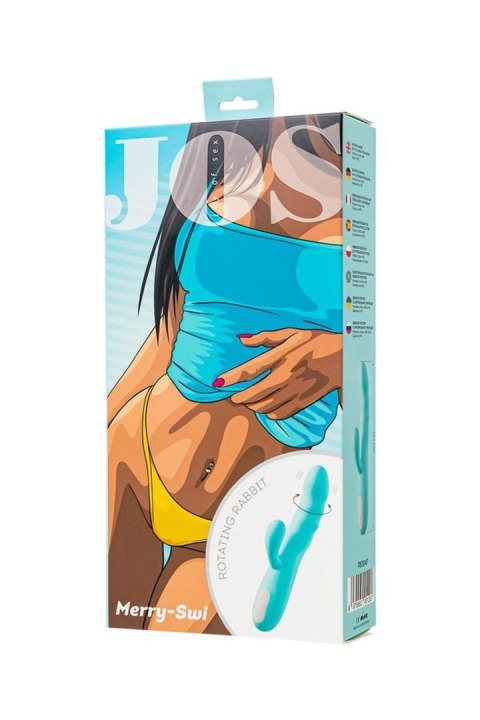JOS Vibrator-rotator with clitoral stimulation JOS MERRY-SWI, silicone, blue, 20.7 cm JOS Vibrator-rotator with clitoral stimulation JOS MERRY-SWI, silicone, blue, 20.7 cm