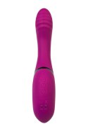 JOS Vibrator with clitoral stimulator JOS Spin, silicone, purple, 23 cm