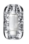 Lingam Khani, Vibrating Masturbator, TPE, Transparent, 9 cm