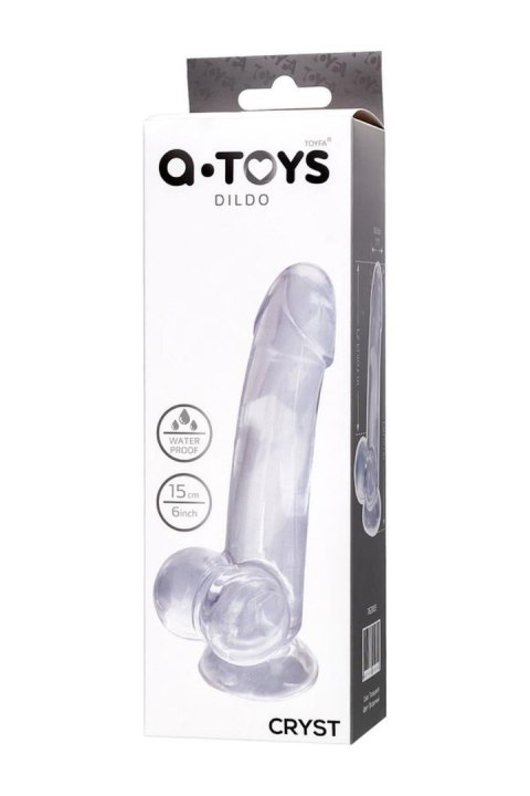Realistic dildo A-Toys by TOYFA Cryst, TPE, transparent, 15 cm Realistic dildo A-Toys by TOYFA Cryst, TPE, transparent, 15 cm