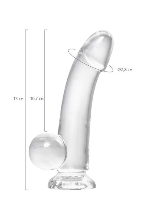 Realistic dildo A-Toys by TOYFA Cryst, TPE, transparent, 15 cm Realistic dildo A-Toys by TOYFA Cryst, TPE, transparent, 15 cm