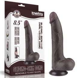 8.5'' SLIDING SKIN DUAL LAYER DONG BLACK 24-0549