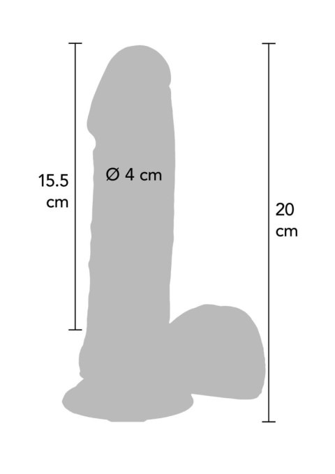 Silicone Dildo 8 Inch w Balls Silicone Dildo 8 Inch w Balls